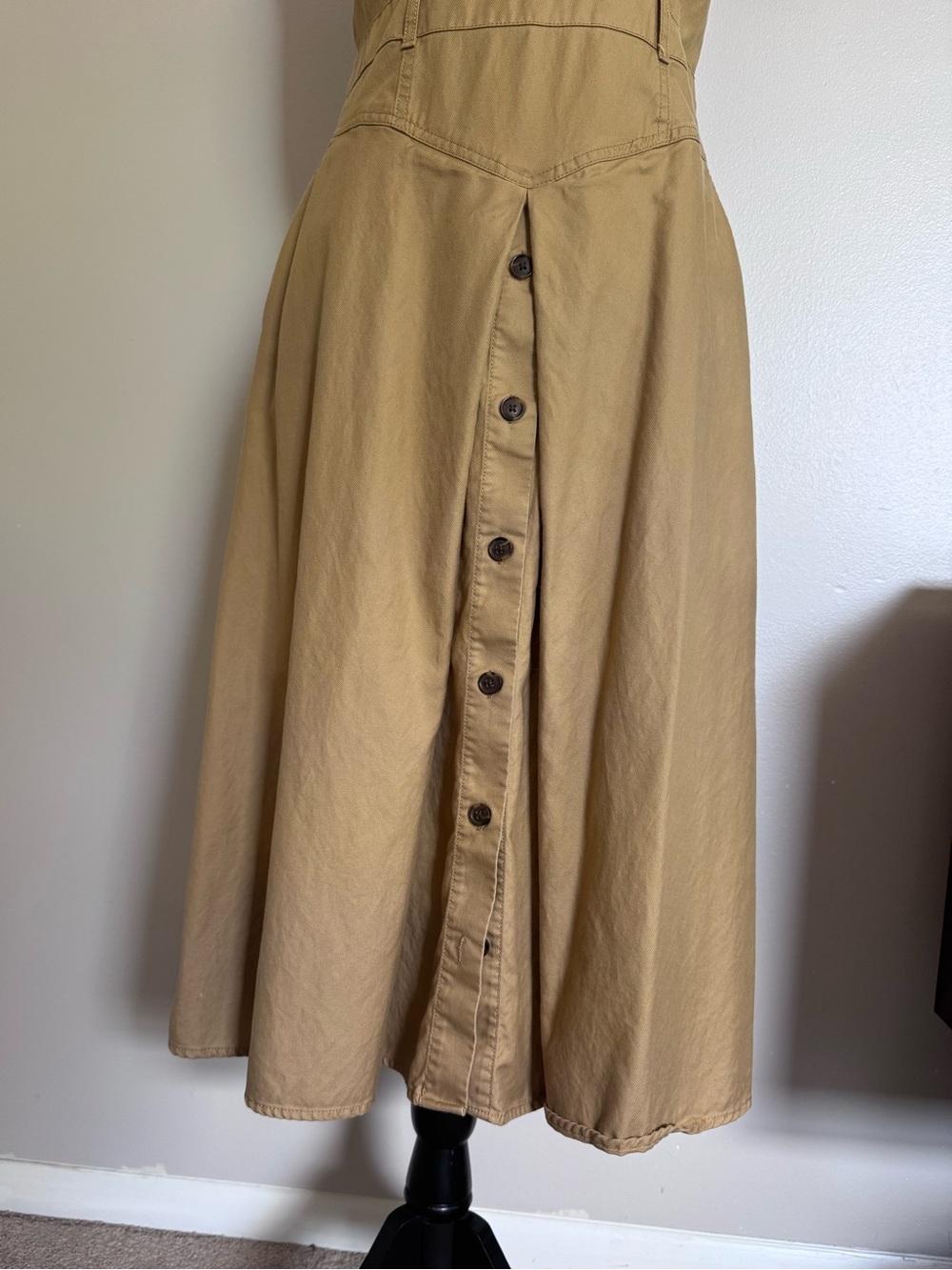 Banana Republic Tan Button-Front Midi Dress - Picture 5 of 7